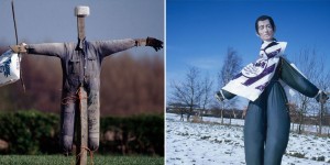 Photographer Captures Terrifying Army Of Scarecrows On The British Countryside