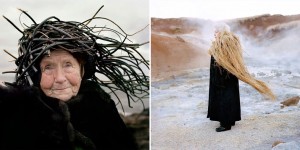 Playful Seniors Wear Organic Materials To Personify Nature