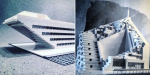 Brutalist Buildings Made From Lego Bricks