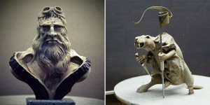Impressive Carved Wood And Bone Figures By Andrey Sagalov