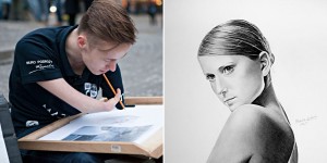 Artist Born Without Hands Draws Beautiful, Hyper-Realistic Portraits