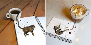 Russian Illustrator Reimagines Different Coffees As Cats
