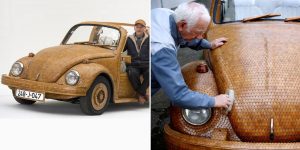Amazing Wooden VW Beetle Made By Bosnian Pensioner