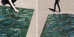 Liquid Marble Installation Turns Castle Courtyard Into Fantastical Pool