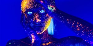 An Artist Has Created A Series Using Professional Make Up That Would React To The UV Light Of A Black Light