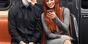 Stunning Oil Paintings Of NYC Subway Riders Reading Magazines... And All The Males Are Animals!