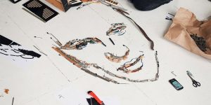 This Artist Has Made A Portrait Of Accordionist From Real Accordions