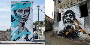 Attractive Giant Stencil Portraits By The Portuguese Street Artist Daniel Eime