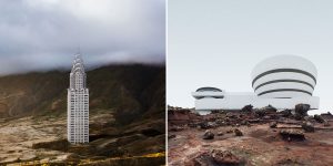 Using Digital Editing, Designer Places Manhattan Buildings In Desolate Landscapes