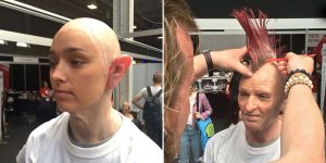 A Young Girl Turned Into An Old Punk Thanks To Makeup