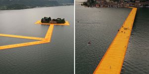 Floating Piers Opens On Lake Iseo In Italy Allowing Visitors To Walk On Water