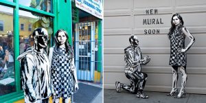 When Two Paintings Fall In Love: Man Proposes During 2D Photoshoot
