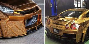 This Golden Carved Nissan GT-R Made A Huge Impression At The Tokyo Motor Show 2016