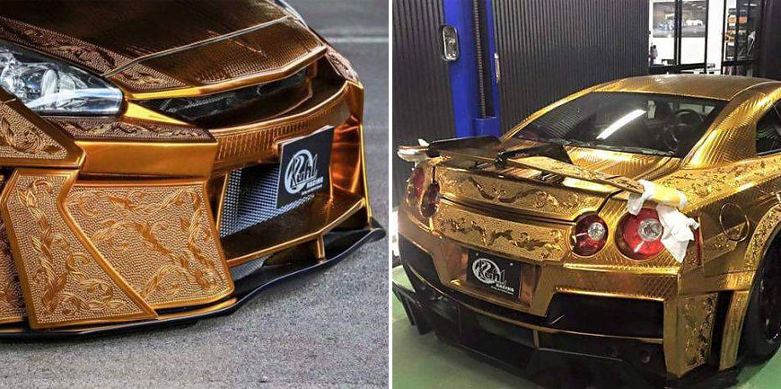 This Golden Carved Nissan GT-R Made A Huge Impression At The Tokyo ...