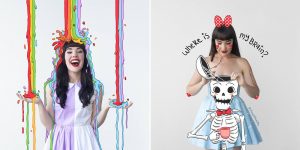 Illustrator Draws On Her Self-Portraits To Create Fun, Whimsical Images