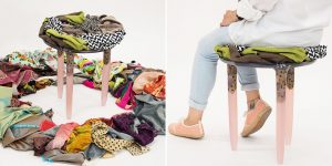 This Artist Upcycles Textile Waste Into Beautiful And Elegant Resin Stools