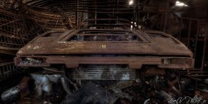 Urban Exploration Photographer Reveals Abandoned Ferrari & MG Sports Car. Bonus: Lamborghini Diablo Goat Edition