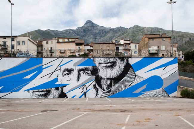 Attractive Giant Stencil Portraits By The Portuguese Street Artist 