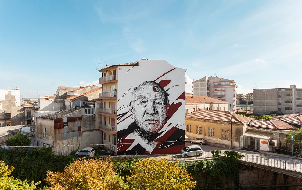 Attractive Giant Stencil Portraits By The Portuguese Street Artist ...