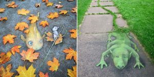 Quirky Chalk Art In The Streets By David Zinn