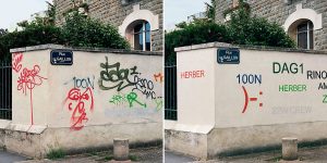 Guy Paints Over Shit Graffiti And Makes It Legible