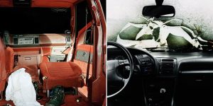 Gloomy Images From Inside The Wreckage Of Car Crashes