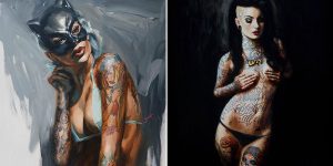 Stunning Oil Paintings Of Tattooed Women By Chris Guest