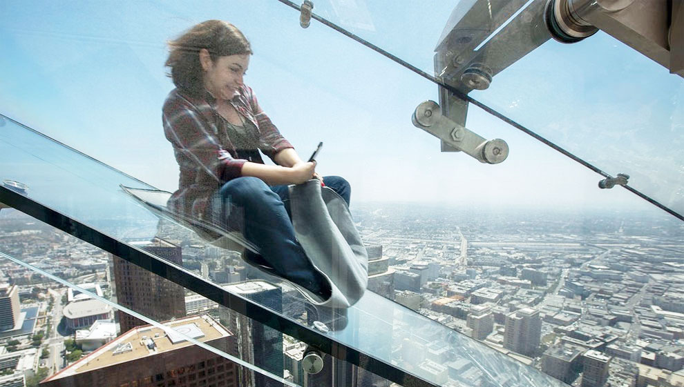 Sliding Down The Skyslide In LA » Design You Trust