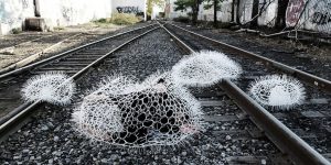 This Artist Creates Organic Plastic Woven Threads Sculptures