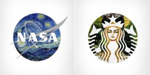 An Artist Combines Famous Brands Logotypes With Classical Painting