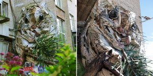 Portuguese Street Artist Wrapped Up A Giant Squirrel On The Streets Of Tallinn In Estonia