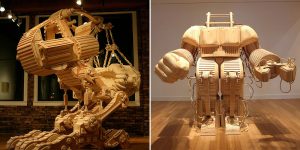 Mike Rea’s Meticulously Crafted Wooden Sculptures Are A Film Nerd’s Heaven
