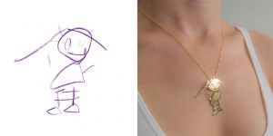 Artists Turn Their Children’s Drawings Into Jewelry To Preserve Their Creativity