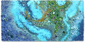 Hypnotic Ocean Lagoons Composed Of Rolled Colorful Paper By Amy Genser