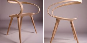 The Velo Chair Uses A Single Piece Of Bent Wood As The Backrest