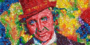 Artist Immortalizes Gene Wilder With Willy Wonka Candy Portrait