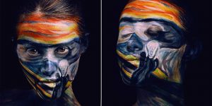 This Artist Duo Uses Face As A Canvas To Recreate Famous Classic Paintings