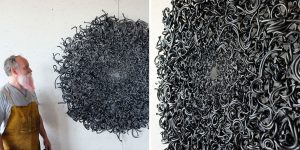 American Sculptor John Bisbee Makes His Pieces Out Of Steel Nails