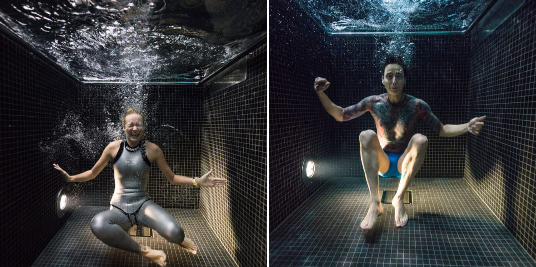 Underwater Portraits Of People Diving Into A Freezing 4°C Dunking Pool