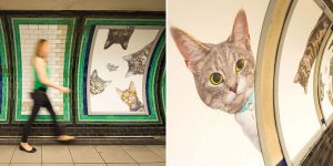 All Adverts In London’s Underground Station Have Been Replaced With Cat Pictures