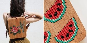 Wearable Wooden Bags That Blends With Nature Patterns