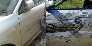 This Russian Fixed His Car Bump On A Most Genius Way Ever, By Painting