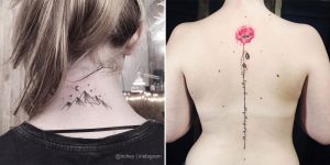 Minimalist Tattoos By Irina Irchey And Eugenia Vorobej Beautifully Blends Geometry With Nature