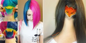 Bizarre, Colorful Hairstyles Feature Images Of Animals Shaved Into Back Of Heads