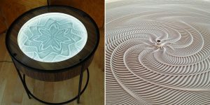 An Artist Creates Mesmerizing Kinetic Sand Drawings Coffee Tables
