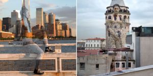 This Artist Has Put Together An Amazing Photo Set Of Peope Blending Into The 7 Wonders Of The World