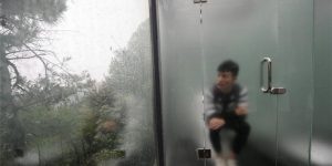 This Bathroom In A Chinese Park Has Translucent Walls