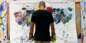 This Artist Creates Impressive Paintings By Using His Boxing Gloves