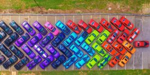 Georgian Car Club Creates The Rainbow With 76 Dodge Challengers