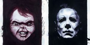 Fantastic And Frightening Horror Portraits Painted With Wine